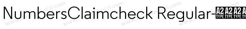 NumbersClaimcheck Regular字体转换